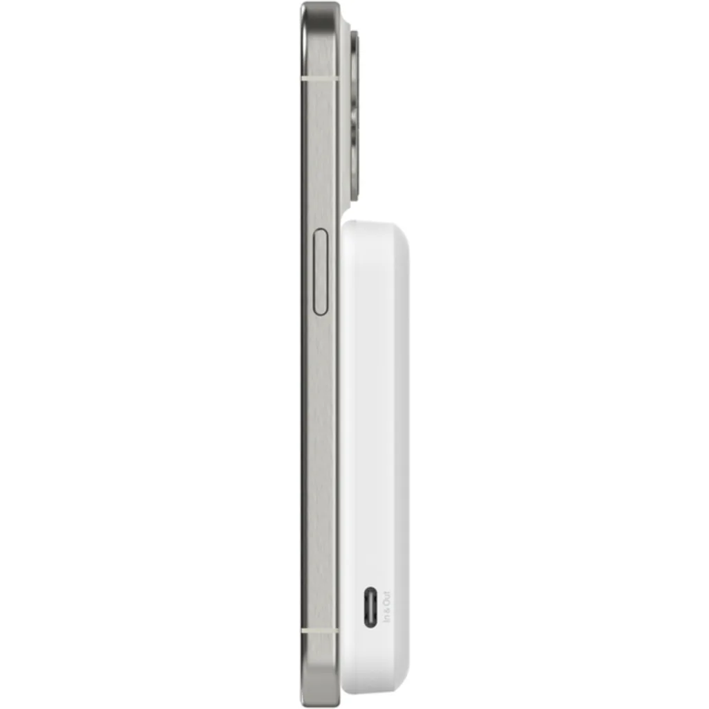 Imagen 5 de Bateria 5.000 mAh BoostCharge Pro carga magnetica Qi2 15W Belkin blanco