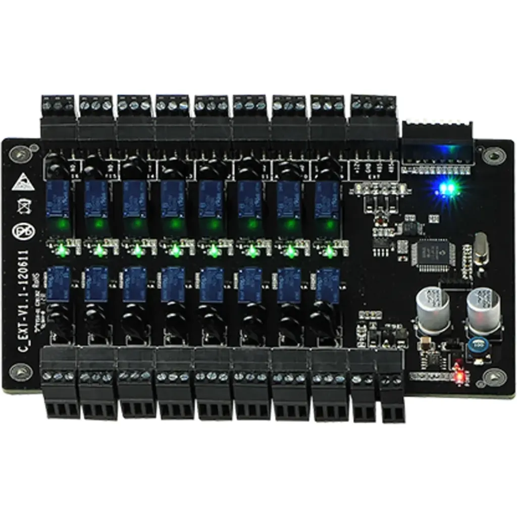 EX16. Expansor de 16 relevadores para sistema de elevadores compatible con APX4000