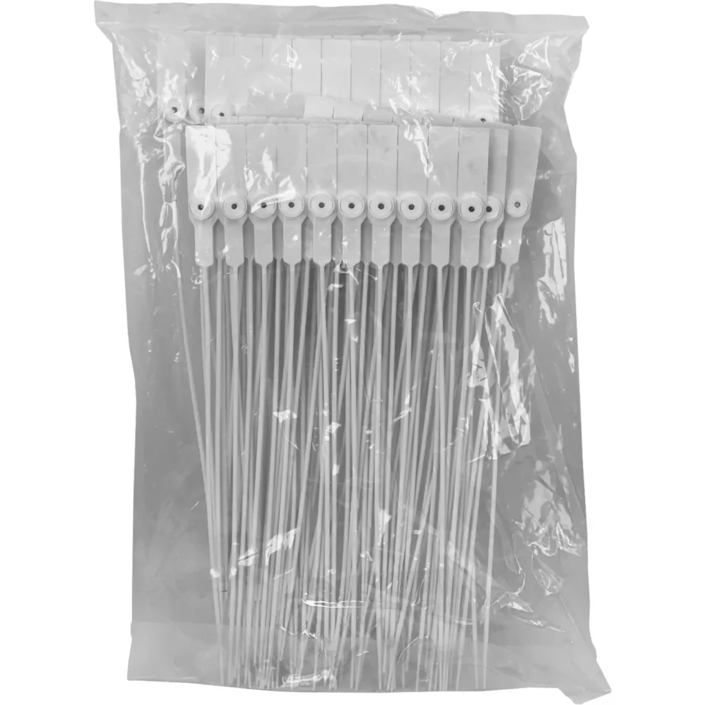 100 Unidades Blanco Sellos De Seguridad Metalgrip Plastico 28cm-largo