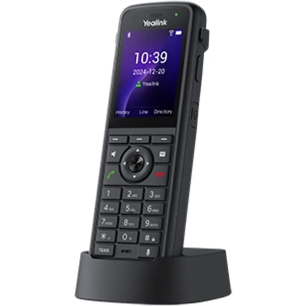 Telefono inalambrico robusto SIP WI-FI 6, certificacion IP67 ,pantalla color 2,4 pulgadas, bluetooth 5.0, 4 cuentas SIP y bateria de 3100mAh. Incluye base de carga