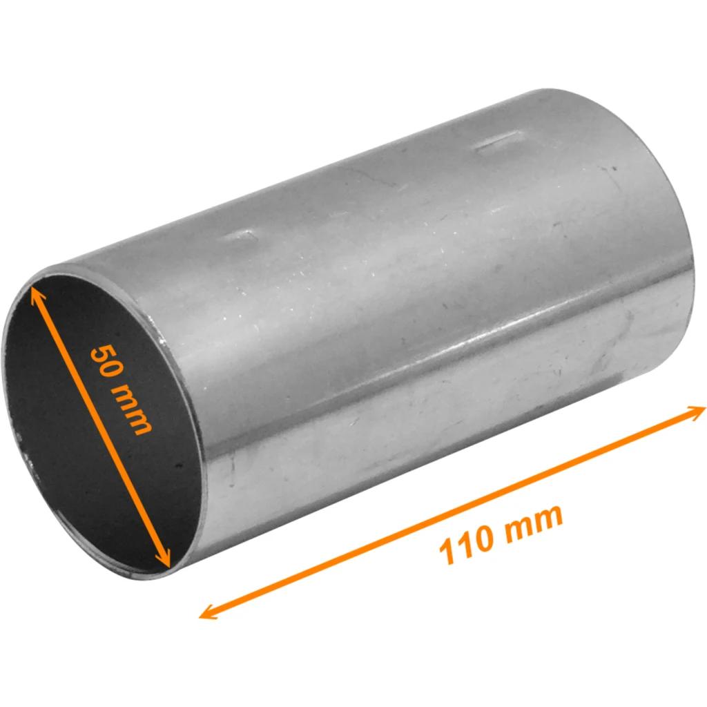 50mm Acero Zincado Union para Conduit Rigido Metalico Largo-11cm