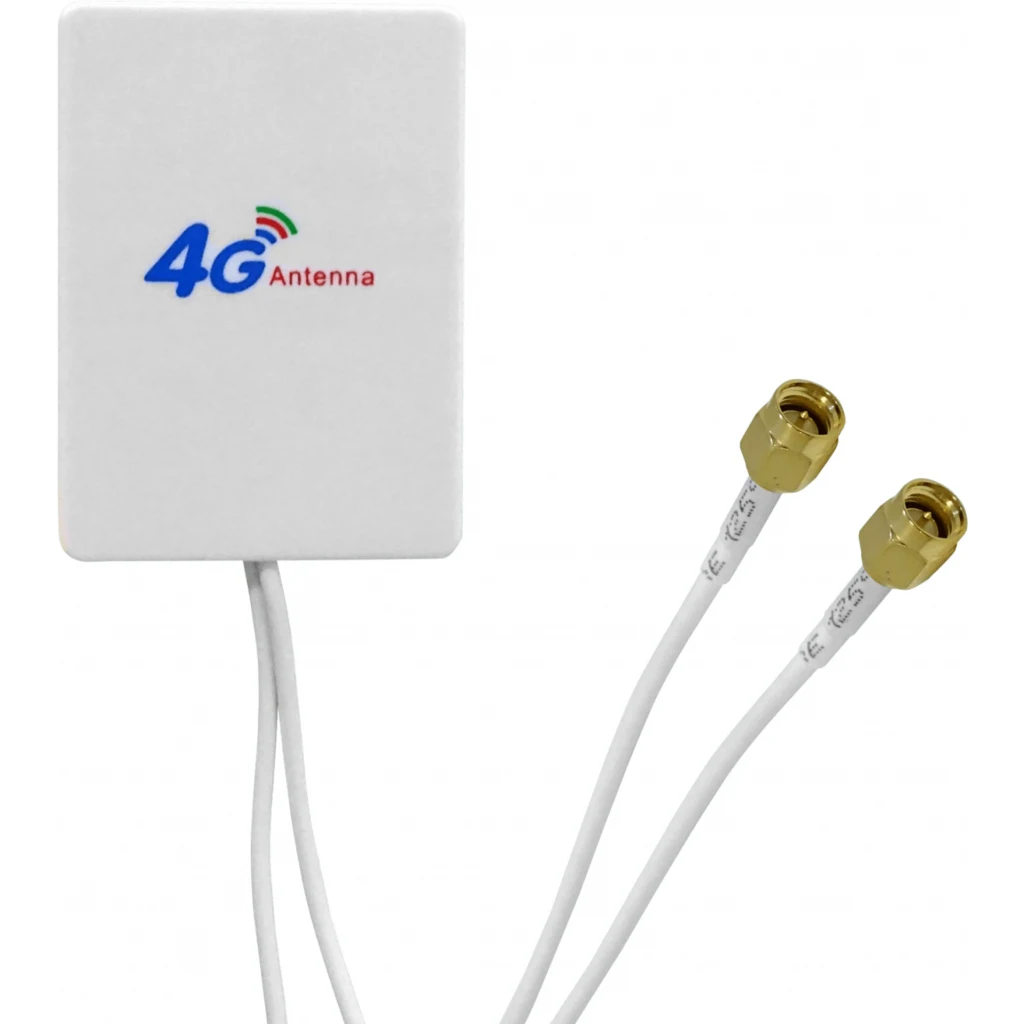 Imagen 1 de 10dBi 791-2690MHz 0,8-2,7GHz 2x2 Antena 2-.SMA-M 2mt-Cables 52x73mm