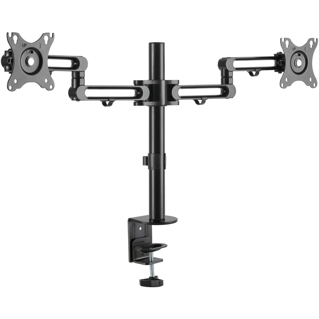 Imagen 2 de StarTech.com Brazo de Soporte para Monitor - Articulado - de Aluminio - para Monitores VESA de hasta 32IN - con Dos Brazos Giratorios - Mount para 2 monitores (brazo ajustable) - aluminio - negro - tamaño de pantalla: hasta 32" - montable en escritorio