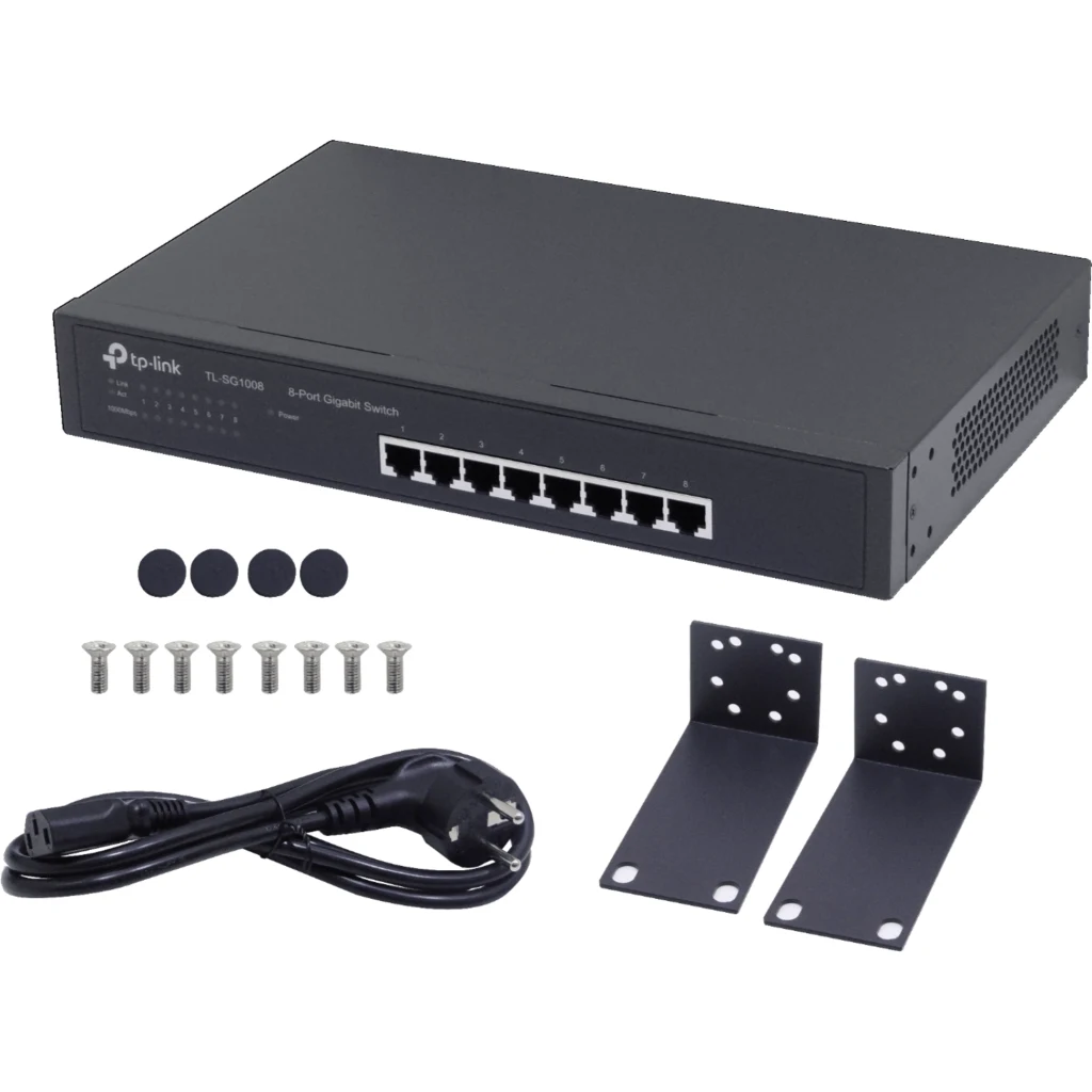 Imagen 3 de TL-SG1008 TP-LINK 8-1000 Rack Gigabit Switch Desktop no-Administrable