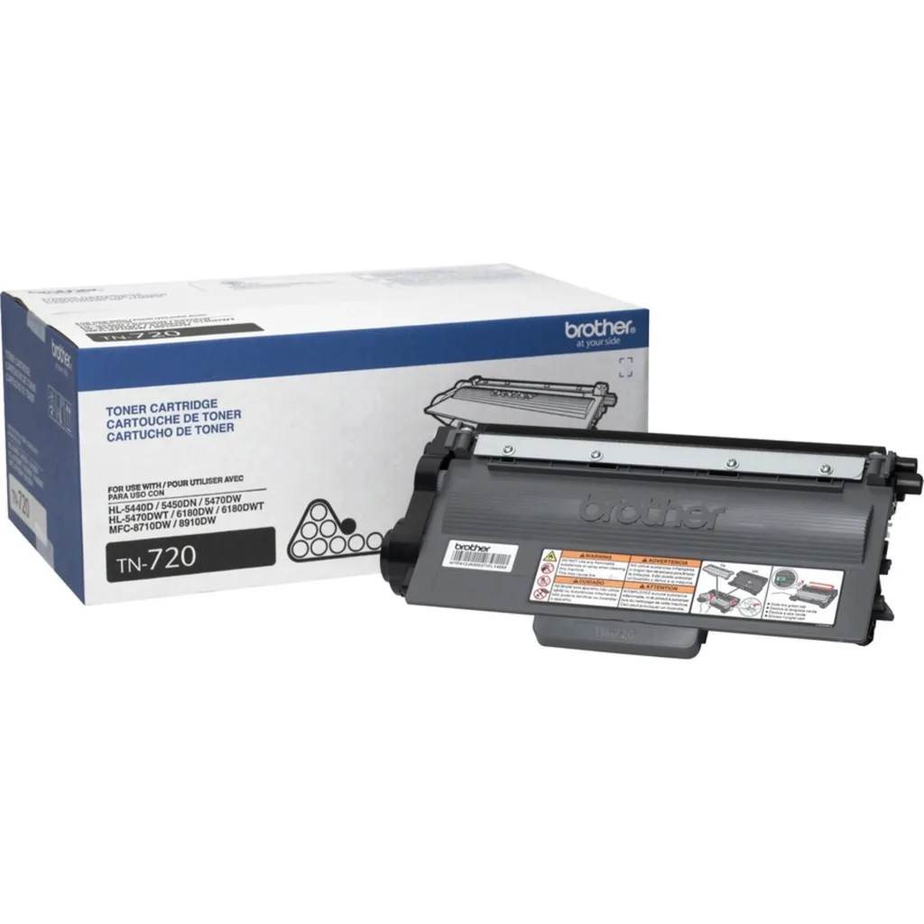 Toner Brother TN720 Negro para Impr Laser HL-5470DW/6180DW/8110DN, 3000 Pág