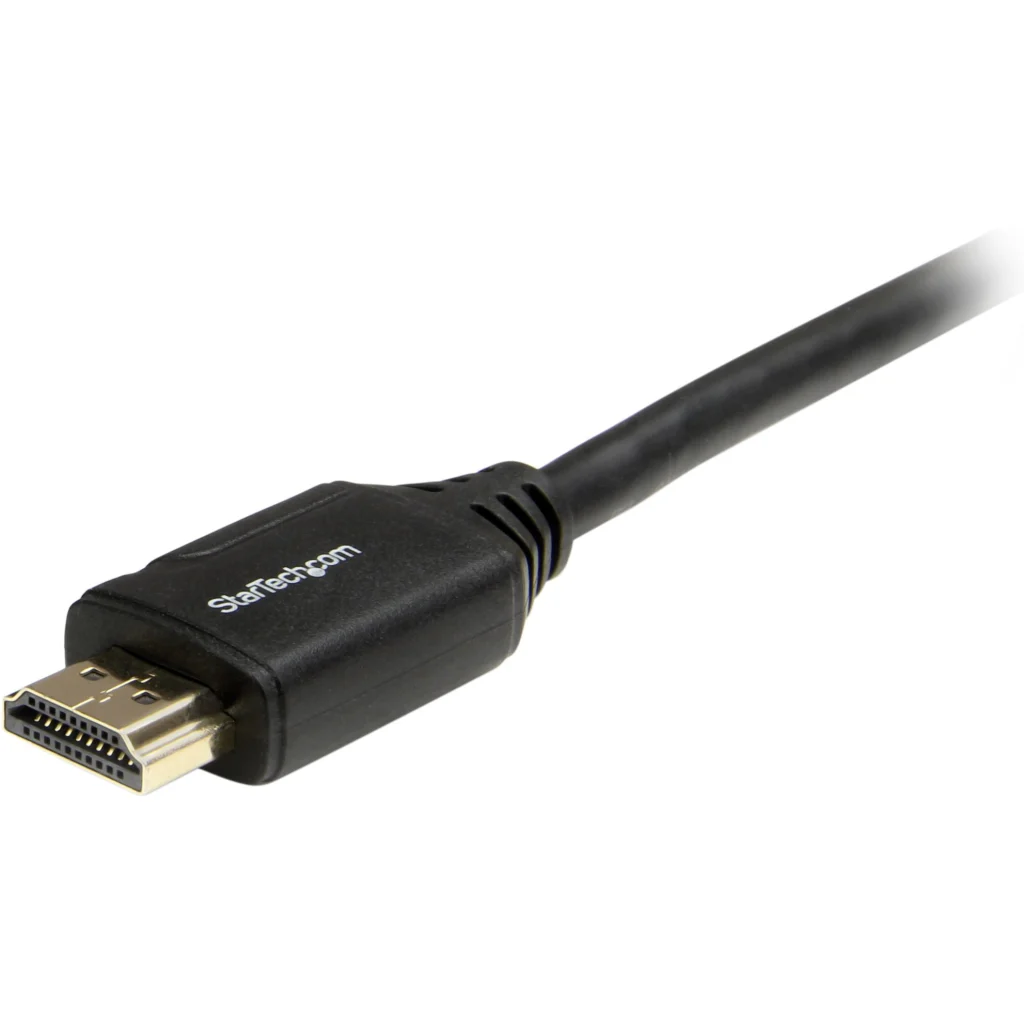 Imagen 2 de Cable HDMI v2.0 M/M 4K 60 Hz 30AWG  Premium Alta Veloc. Oro 1mt Negro - StarTech