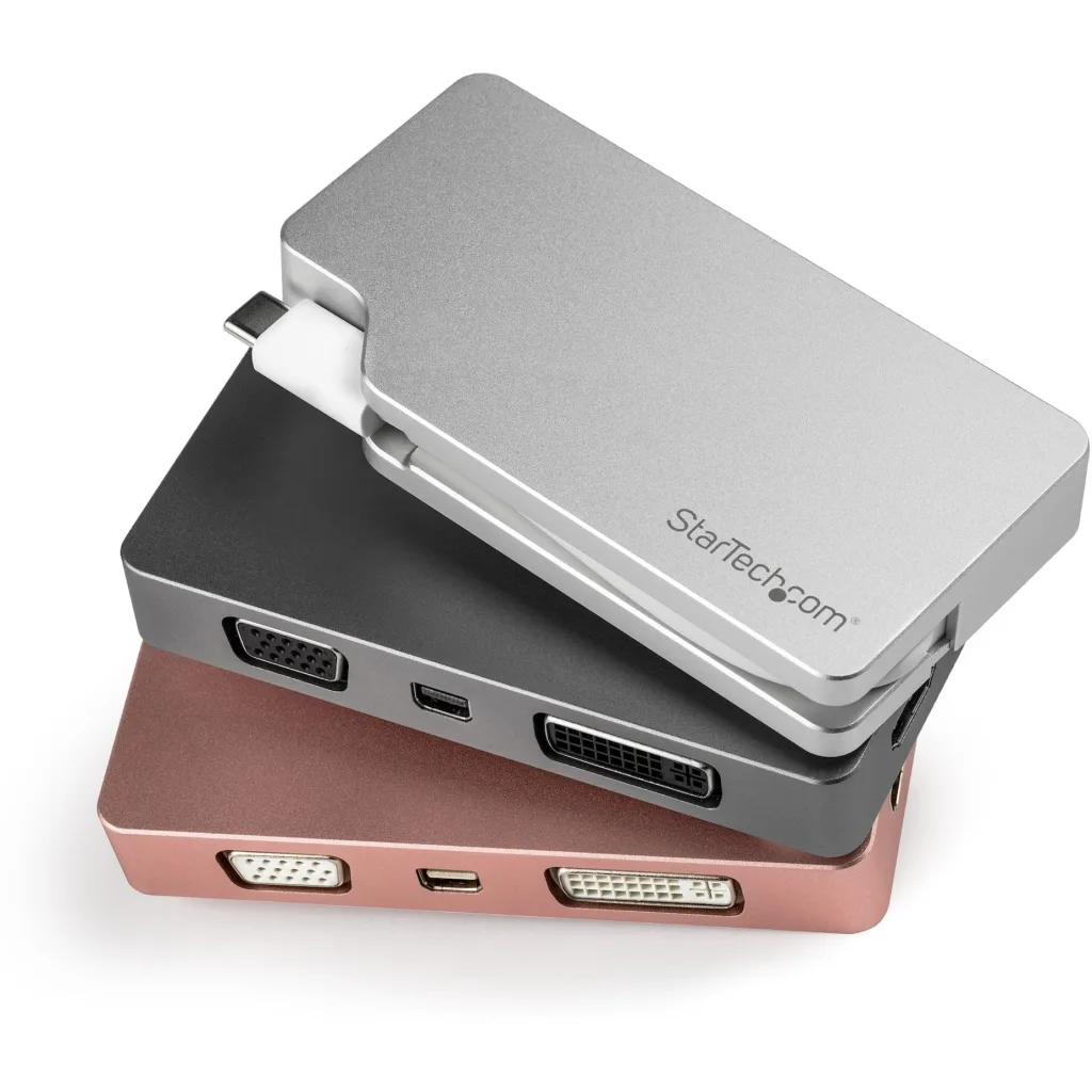 Imagen 6 de Adaptador de Video StarTech 4en1 USB-C a VGA DVI HDMI MiniDisplayPort 30Hz Plata
