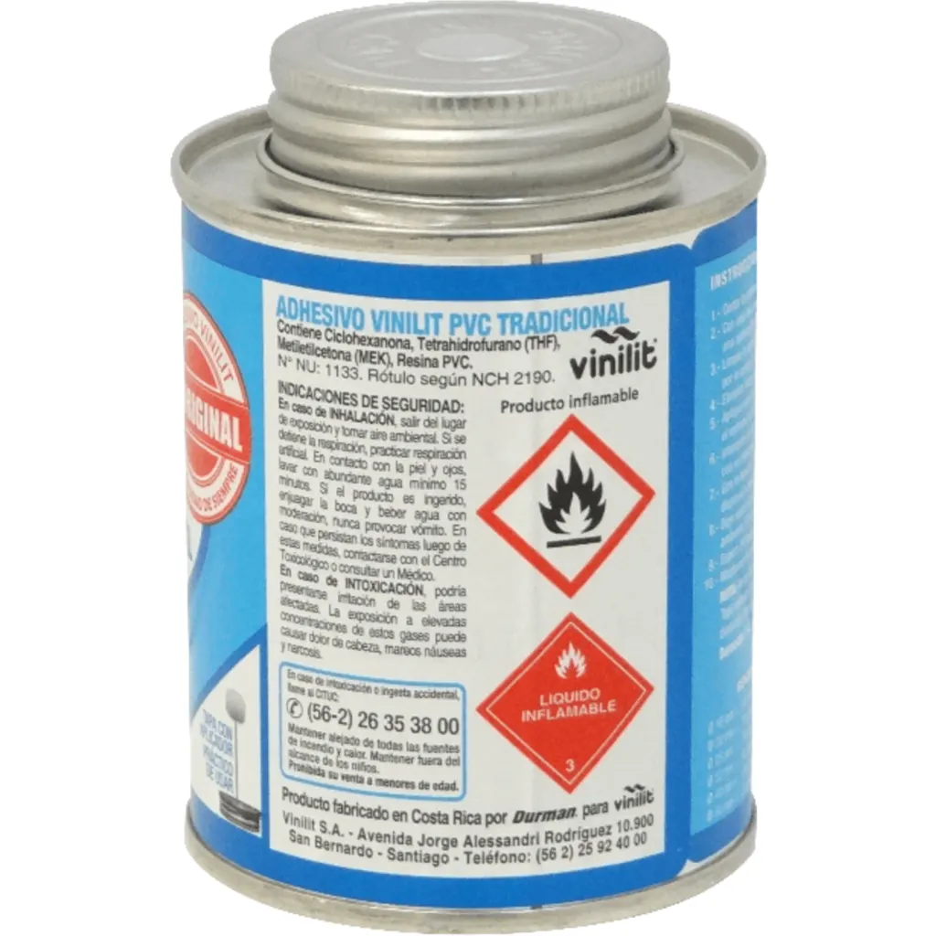 Imagen 1 de VINILIT 240cc Tarro Adhesivo PVC 120x16mm 70x25mm incluye-aplicador