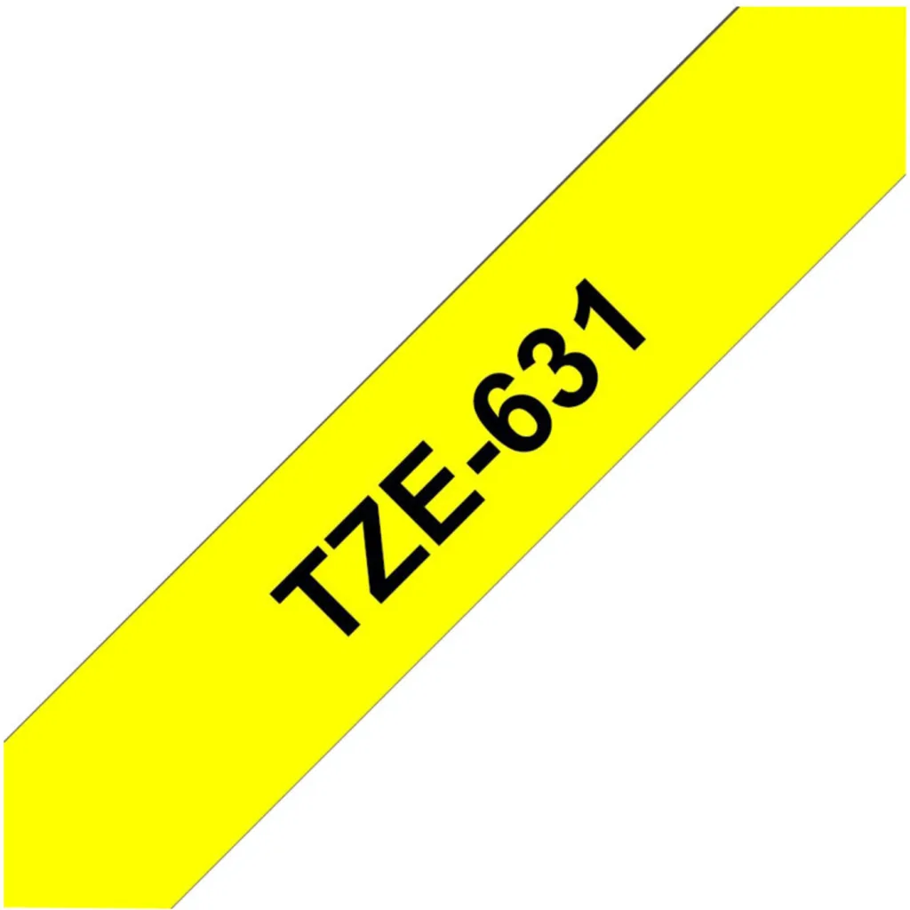 Imagen 2 de Cinta Brother TZE-631 Negro sobre Amarillo 12mm 