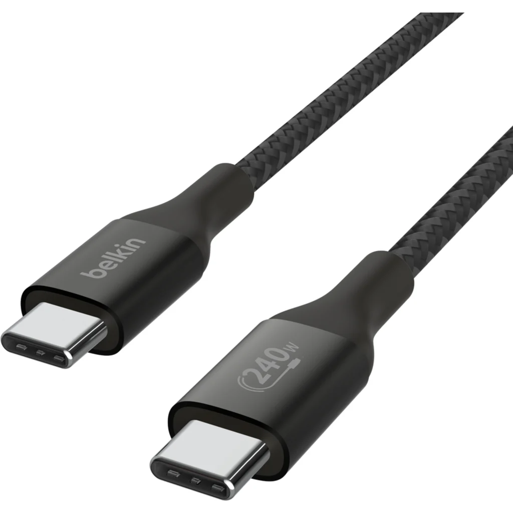 Imagen 1 de Cable USB-C Tipo-C M/M 240W Trenzado 2mts Color negro - Belkin