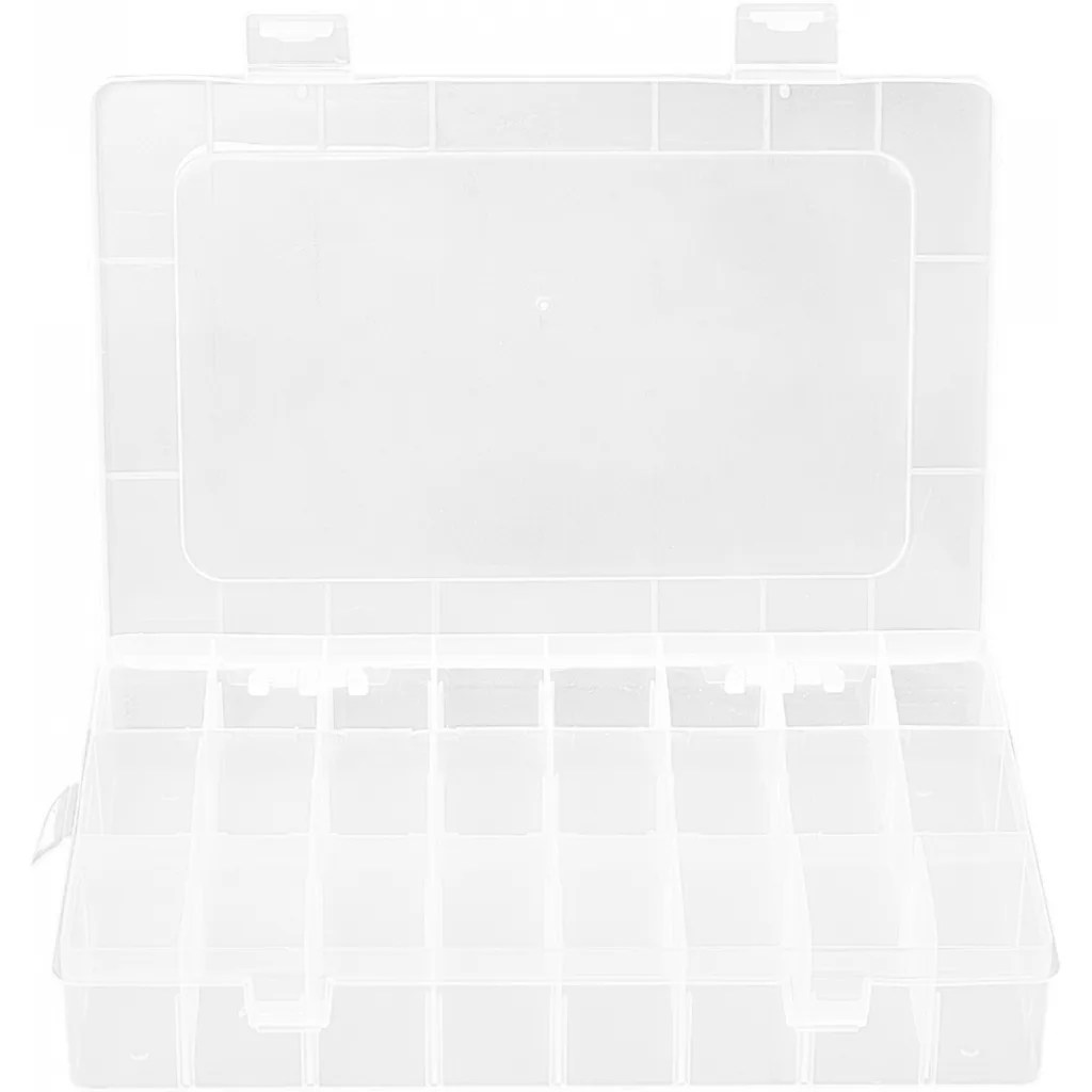 Imagen 2 de Caja c/Tapa 190x125x35mm Transparente Organizadora 24-Modular