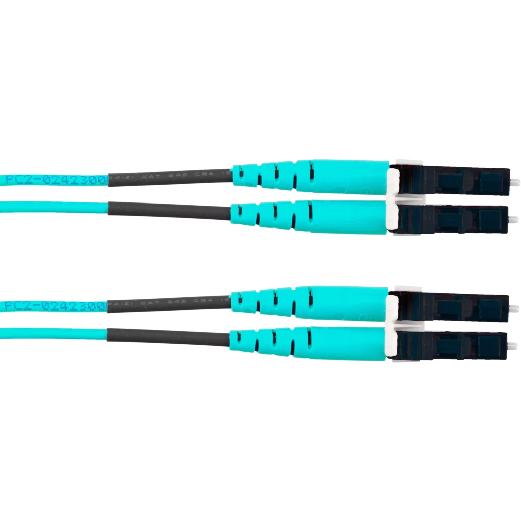 Imagen 1 de Panduit Opti-Core - Patch cable - LC multi-mode (M) to LC multi-mode (M) - 7 m - fiber optic - 50 / 125 micron - OM3 - riser - aqua