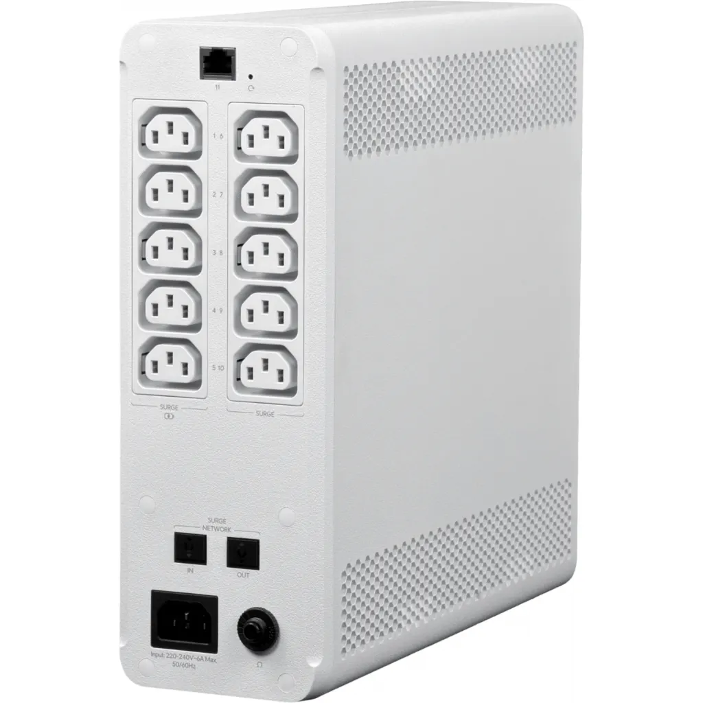 UniFi UPS Tower - Proteccion Capacidad: 1.000VA / 600W 12A, 50/60 Hz