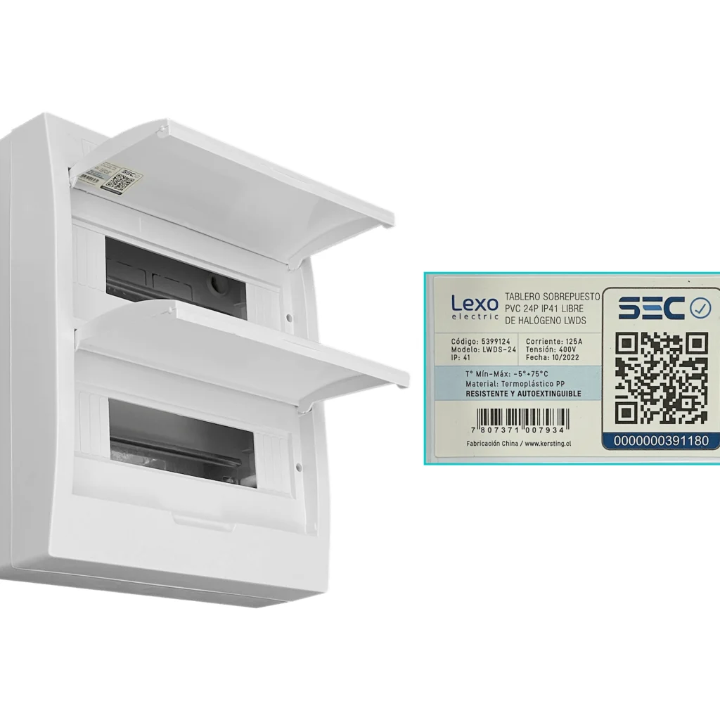 Imagen 3 de LEXO Tablero Sobreponer LSZH 24 Modulos Riel Din IP41 IK08 5399124