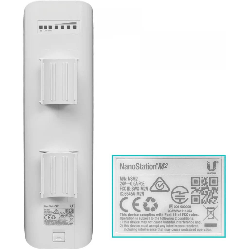 Punto de Acceso Inalámbrico Ubiquiti Nato Station M2 2.4Ghz 11dBi PoE 150 Mbs 