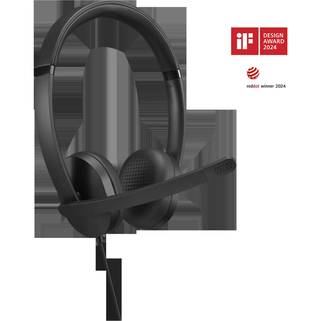 Imagen 3 de Auriculares Lenovo Stereo Headset Gen2  Conectividad Alámbrica USB-A Negro