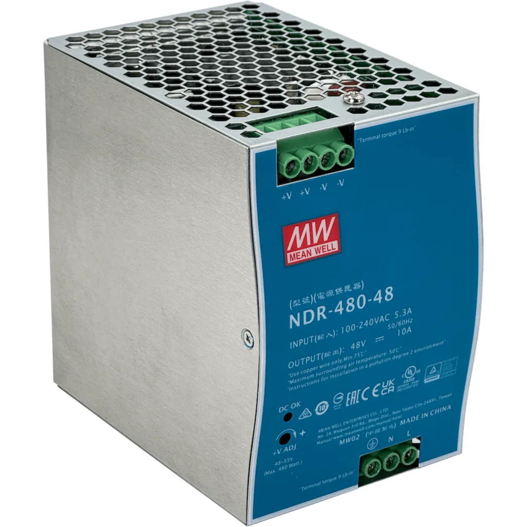Imagen 2 de Fuente de Poder Mean Well NDR-480-48 Riel DIN 48VDC 480W 10A,