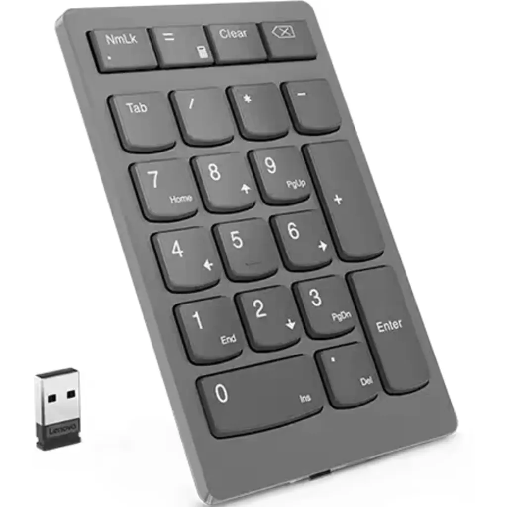 Imagen 1 de Teclado Numérico Inalámbrico Lenovo Go, 21 Teclas Color Negro