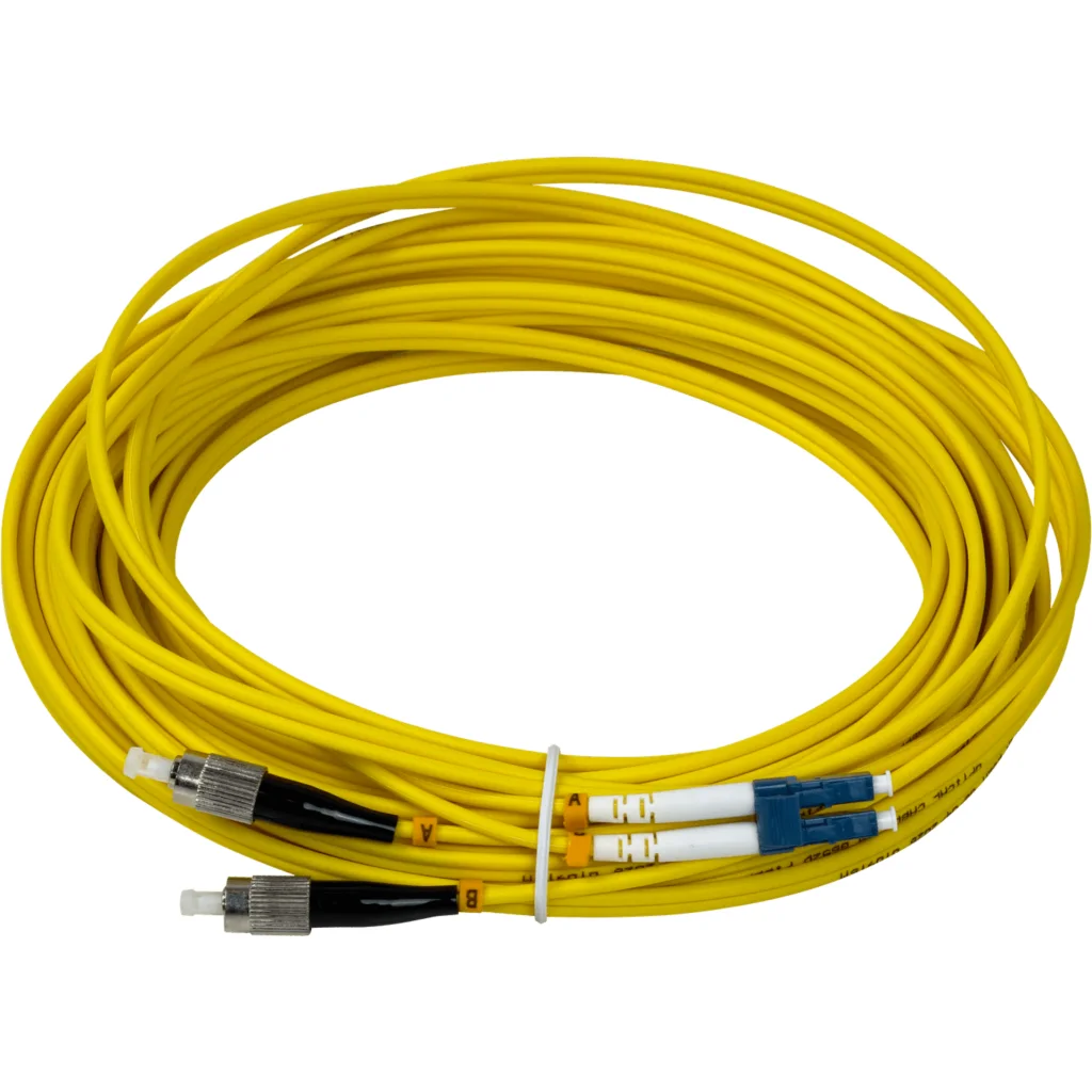 Imagen 1 de 10mt LC-FC MonoModo SM Duplex Jumper Cable Fibra 9/125um LSZH