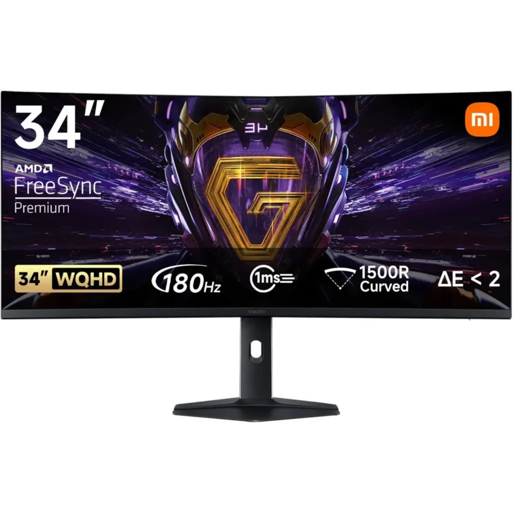 Monitor Gamer Curvo Xiaomi G34WQi 34" WQHD 3440*1440 VA 2*DP 2*HDMI 180Hz
