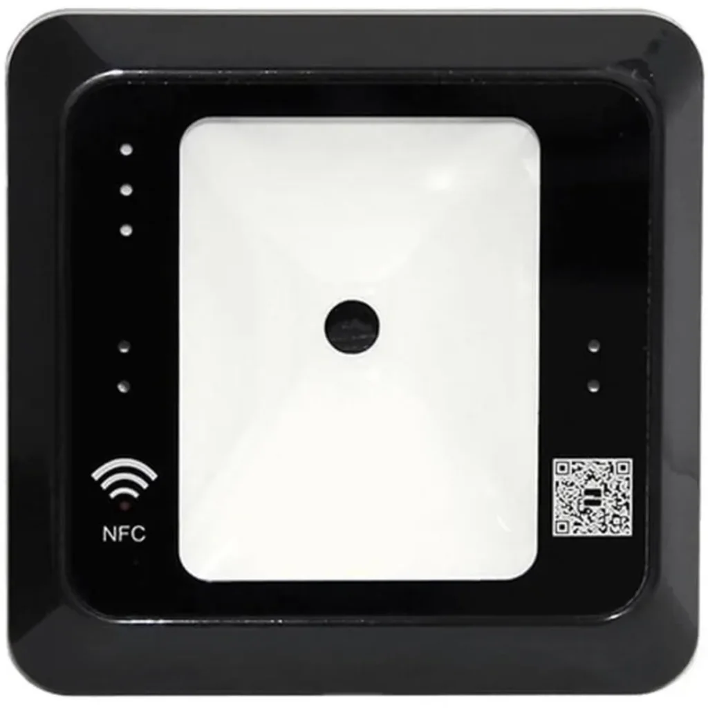 QR500-BM-CL. Lector QR para cedulas de identidad y QR emitidos por el software de ZKT, RFID, Wiegand, RS485, Micro USB, Color Negro. 