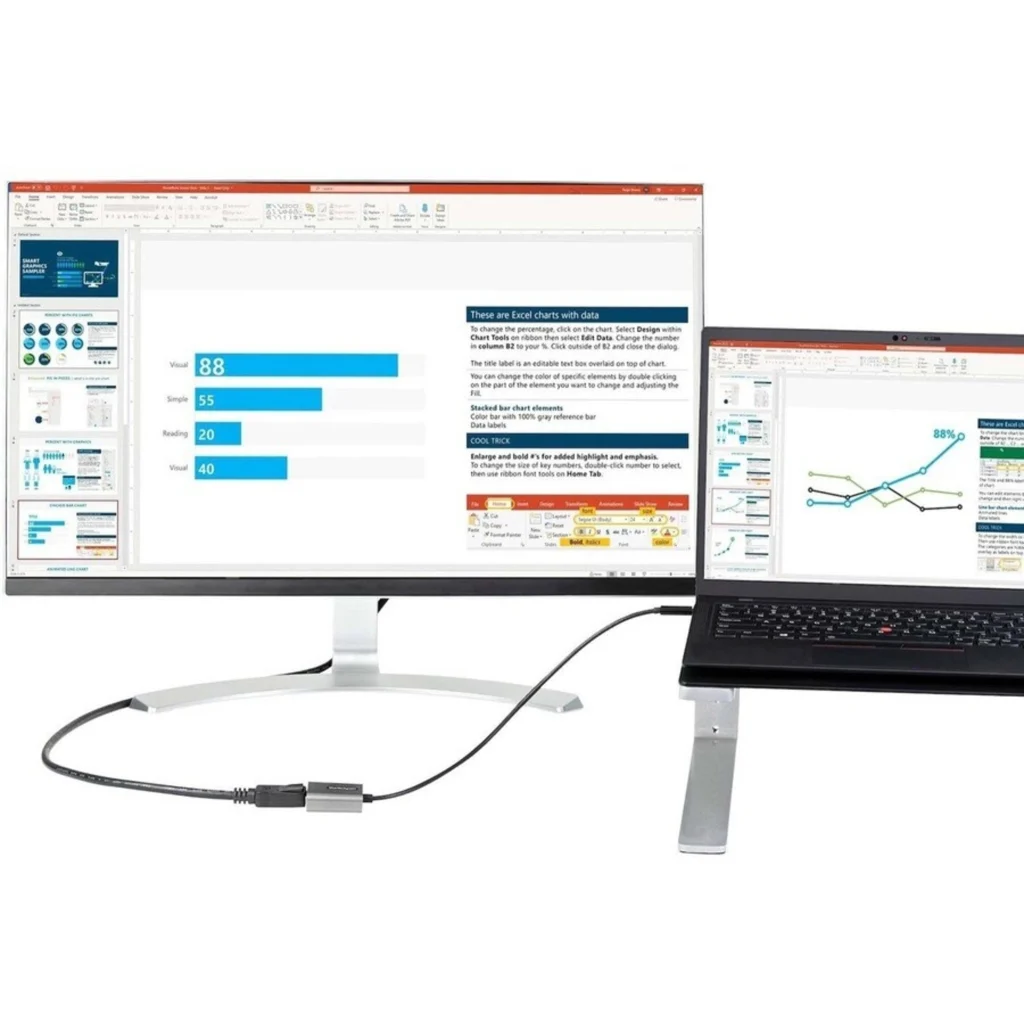 Imagen 5 de Adaptador USB-C Macho a DisplayPort v1.4 Hembra 8K 60Hz funciona c/ThB3 StarTech