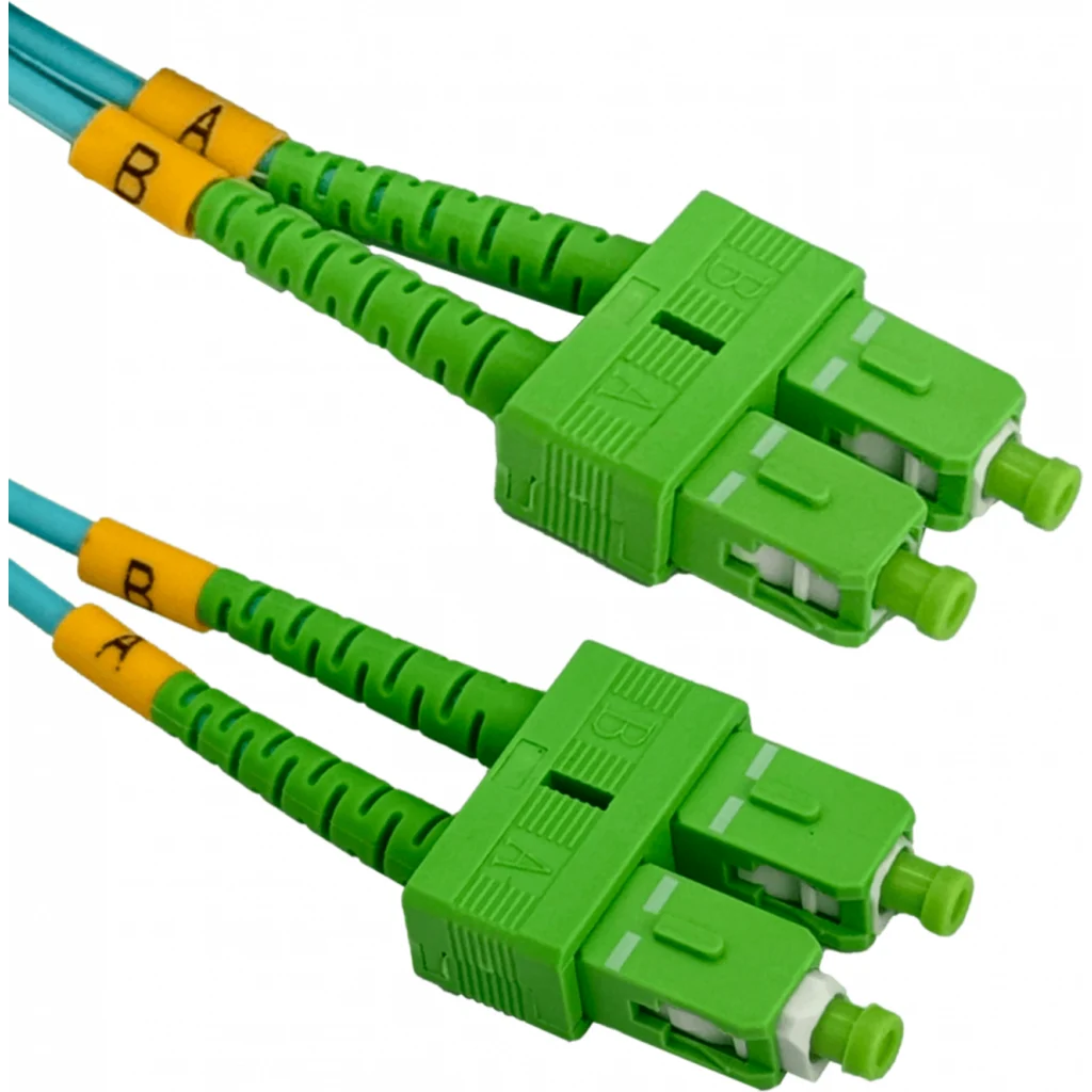 2mt SC/APC-SC/APC OM3 Multimodo MM Duplex Jumper Fibra LSZH