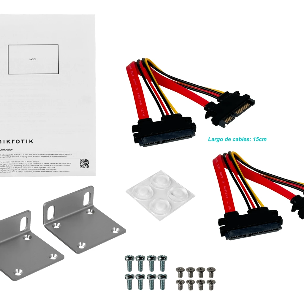 Imagen 3 de MIKROTIK Router 60GB-M.2 4-1,4GHz L6 13-1000 1GB Rack MSD 2-SATA Dual-PSU DB9