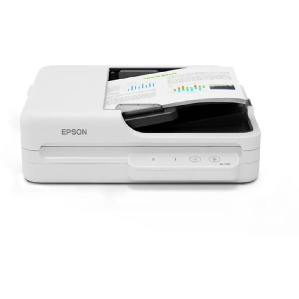 Escáner Epson DS-1730 A4 1200 DPI con ADF Dúplex Alto Rendimiento Oficina
