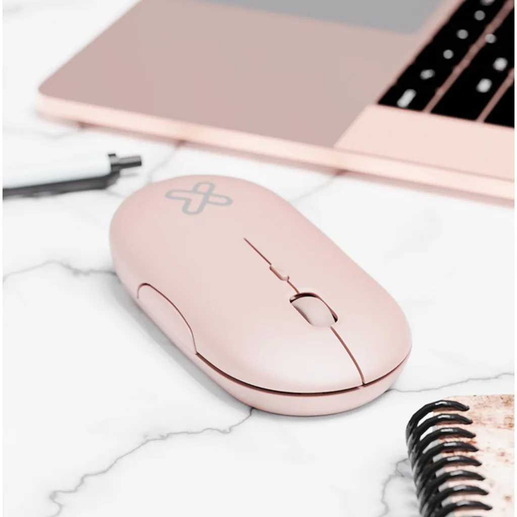Imagen 1 de Mouse Inalámbrico KlipX KMW-415PK Óptico 1600dpi 2.4GHz 4 botones USB color Pink