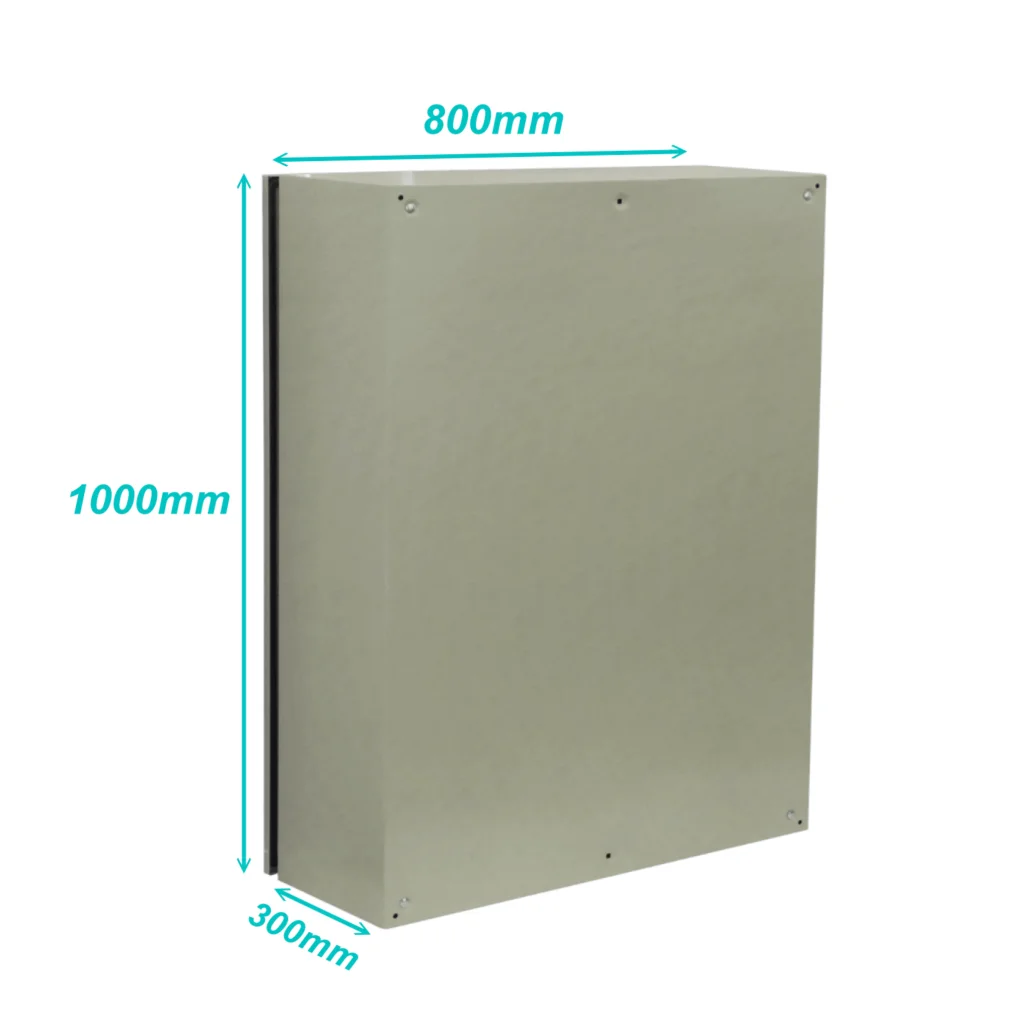 TIBOX 1000x800x300mm 3-chapas s/Llave Caja Metalica Tablero IP65 Beige