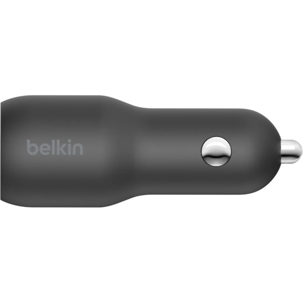 Imagen 1 de Belkin BOOST UP Dual Car Charger with PPS 37W - Adaptador de corriente para el coche - 37 vatios - PD 3.0 - 2 conectores de salida (USB, 24 pin USB-C)