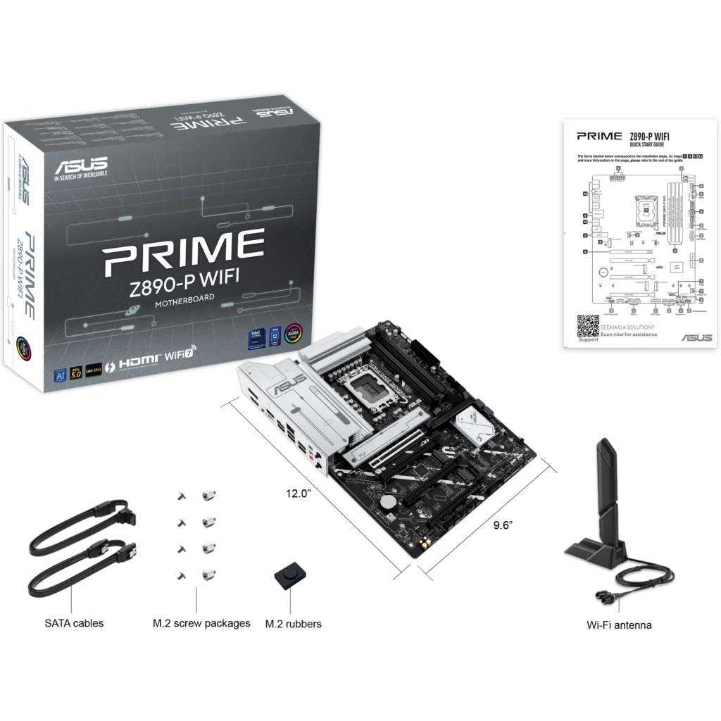 Imagen 5 de Tarjeta Madre Asus PRIME Z890-P WIFI LGA1851 4*DDR5 4*M.2 DP HDMI ThB USB-C