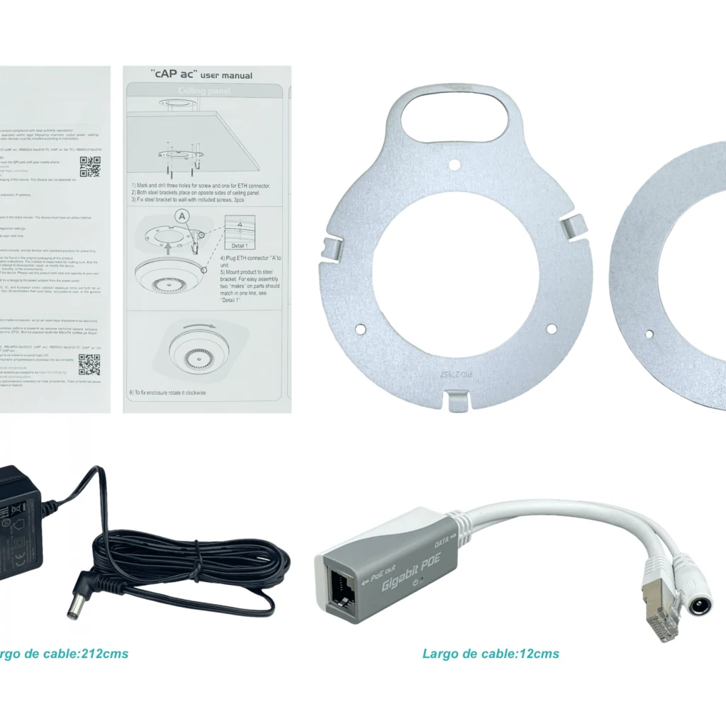 Imagen 2 de MIKROTIK 2x2-2dBi 2,4GHz-N300 5Ghz-867 L4 inc-24V 2-1000-PoEPass 26dBm