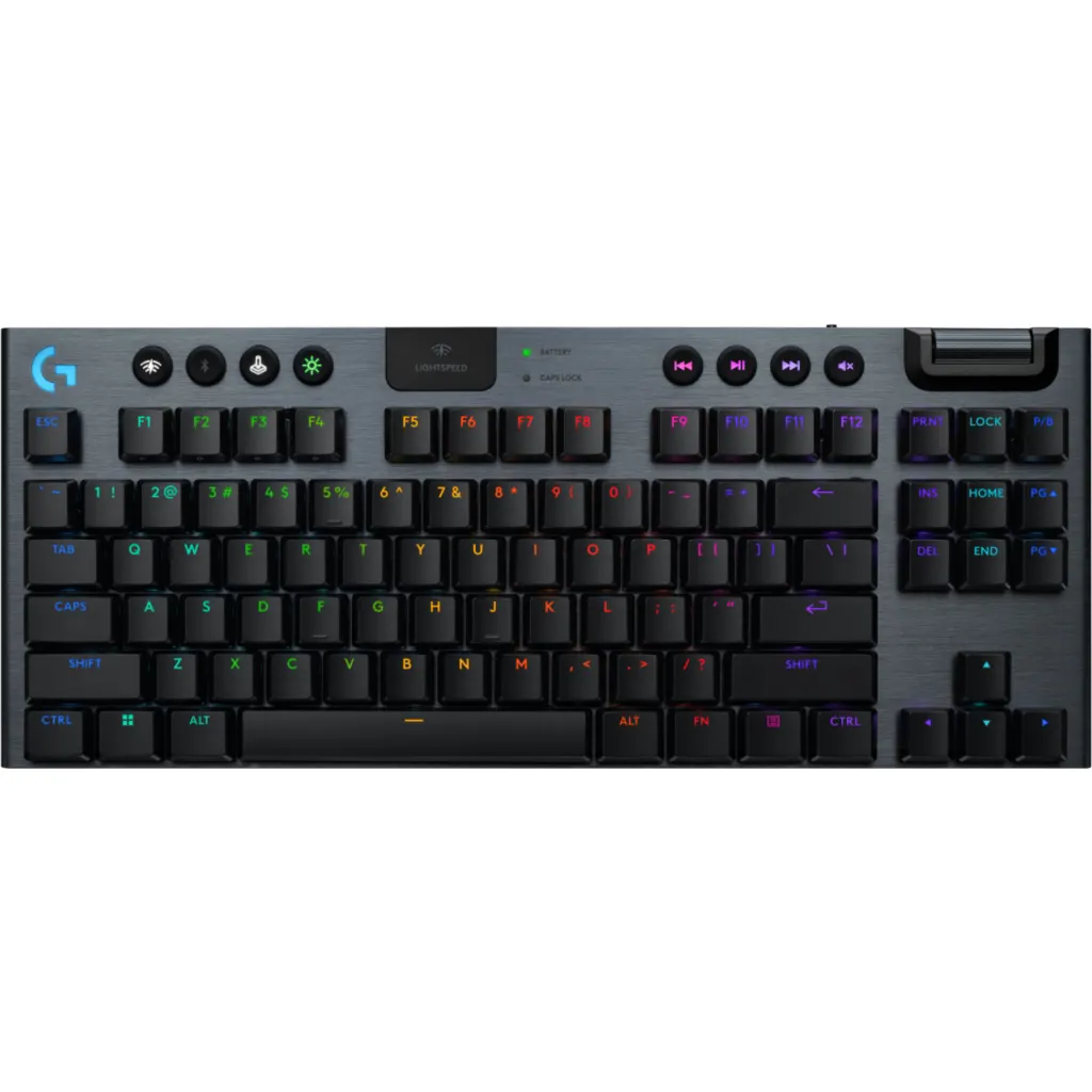 Teclado Gamer Inalámbrico Logitech G915 X LIGHTSPEED TKL Inglés Táctil RGB Negro