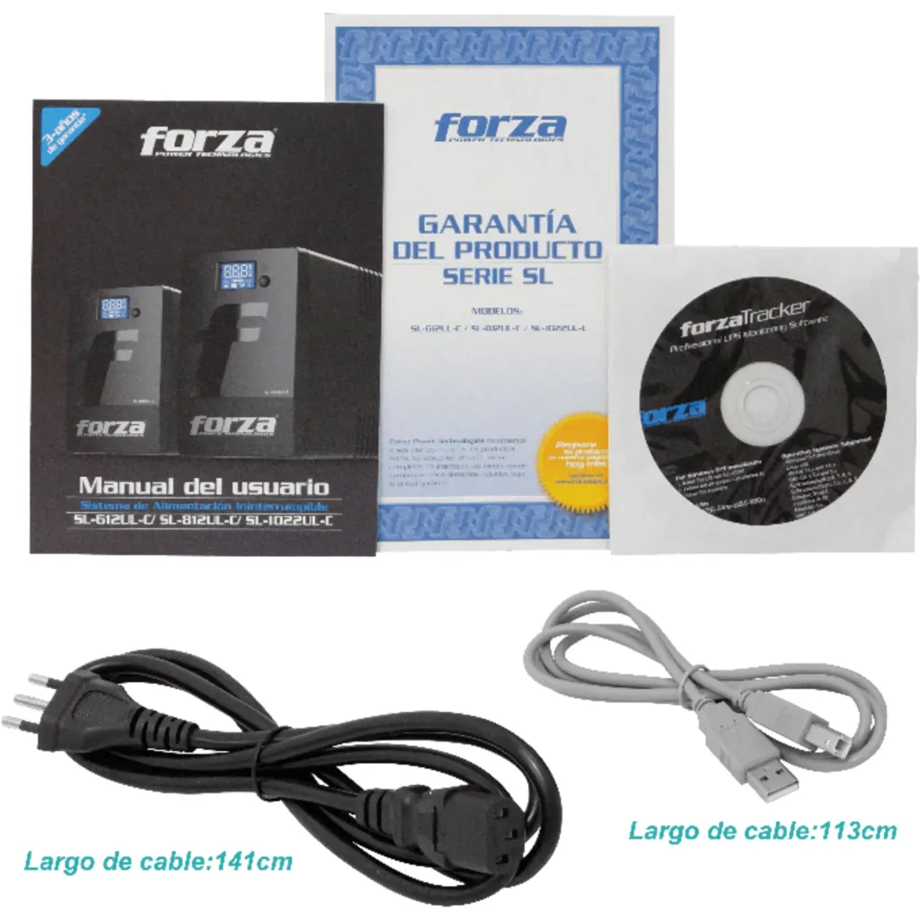Imagen 4 de UPS Forza SL-812UL-C Smart UPS 800VA/480W 220V 4-Italian 1-IEC