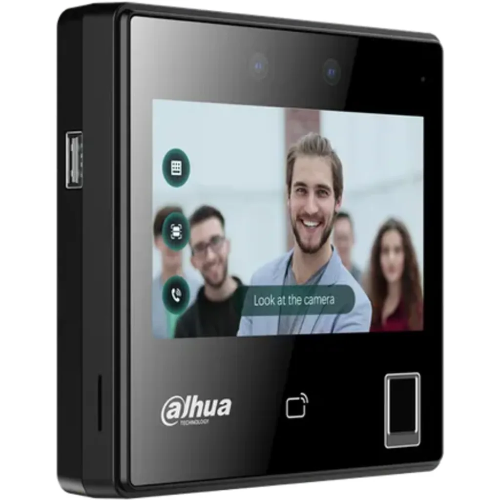 Imagen 1 de DHI-ASI3214A-W. Control de Acceso Standalone Facial, Huella y Tarjeta Dahua Pantalla 4 SIP Uso Int