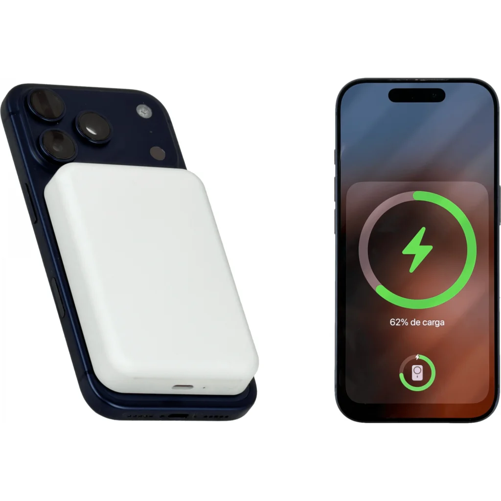 Imagen 4 de Cargador Portatil Inalambrico Negro USB-C-H 15W 5000mAh in-5Vdc 3A