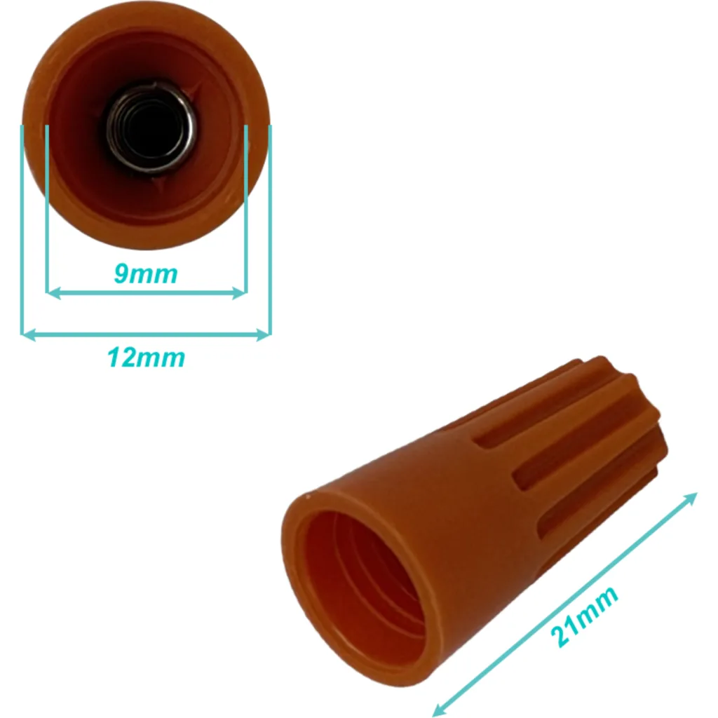 Imagen 3 de nro.33 35-unids. Conector Conico Naranjo 22-12AWG 0,30-2,5mm