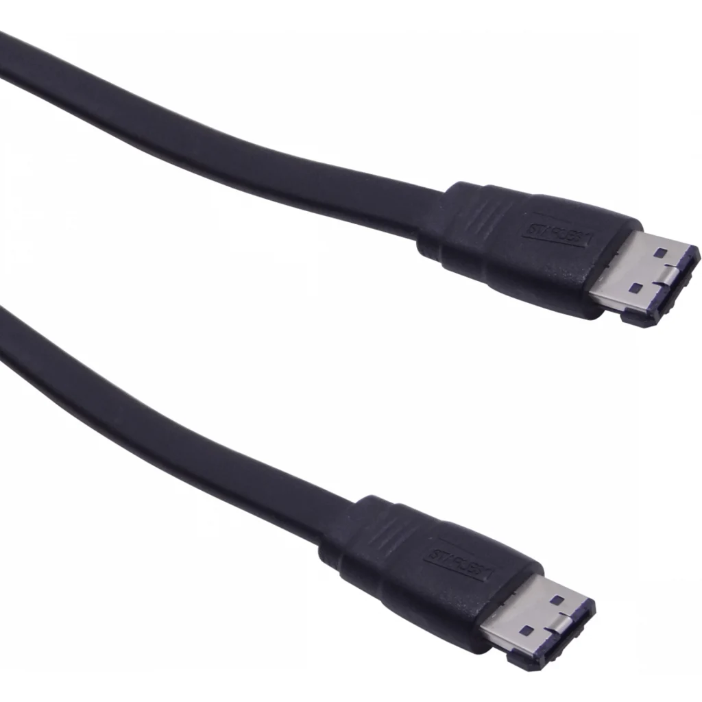 Cable Datos eSATA-eSATA 180cm 1,80mt Negro para Disco Duro Externo