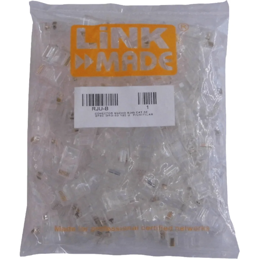 Conector RJ-45 Cat5e UTP P/Unifilar 100 Unidades - Linkmade