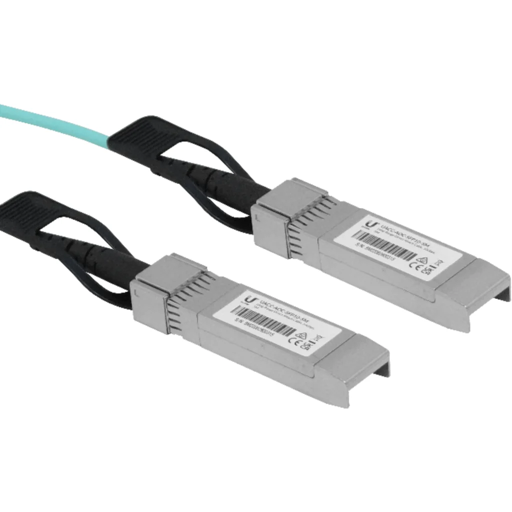 Imagen 2 de Cable Fibra Ubiquiti UA1-5 SFP+10Gbps M/M 3mm x 5mt Directa UACC-AOC-SFP10-5M