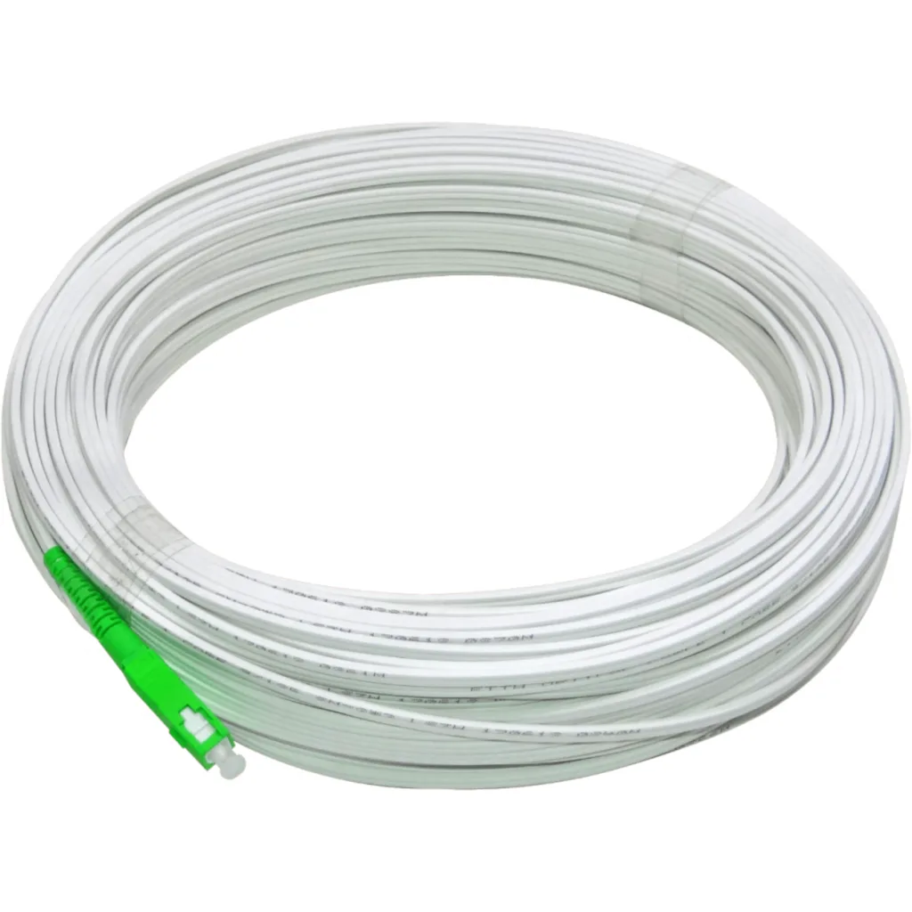 Imagen 1 de Blanco Drop 50mt SC/APC MonoModo SM SX Pigtail Cable Fibra