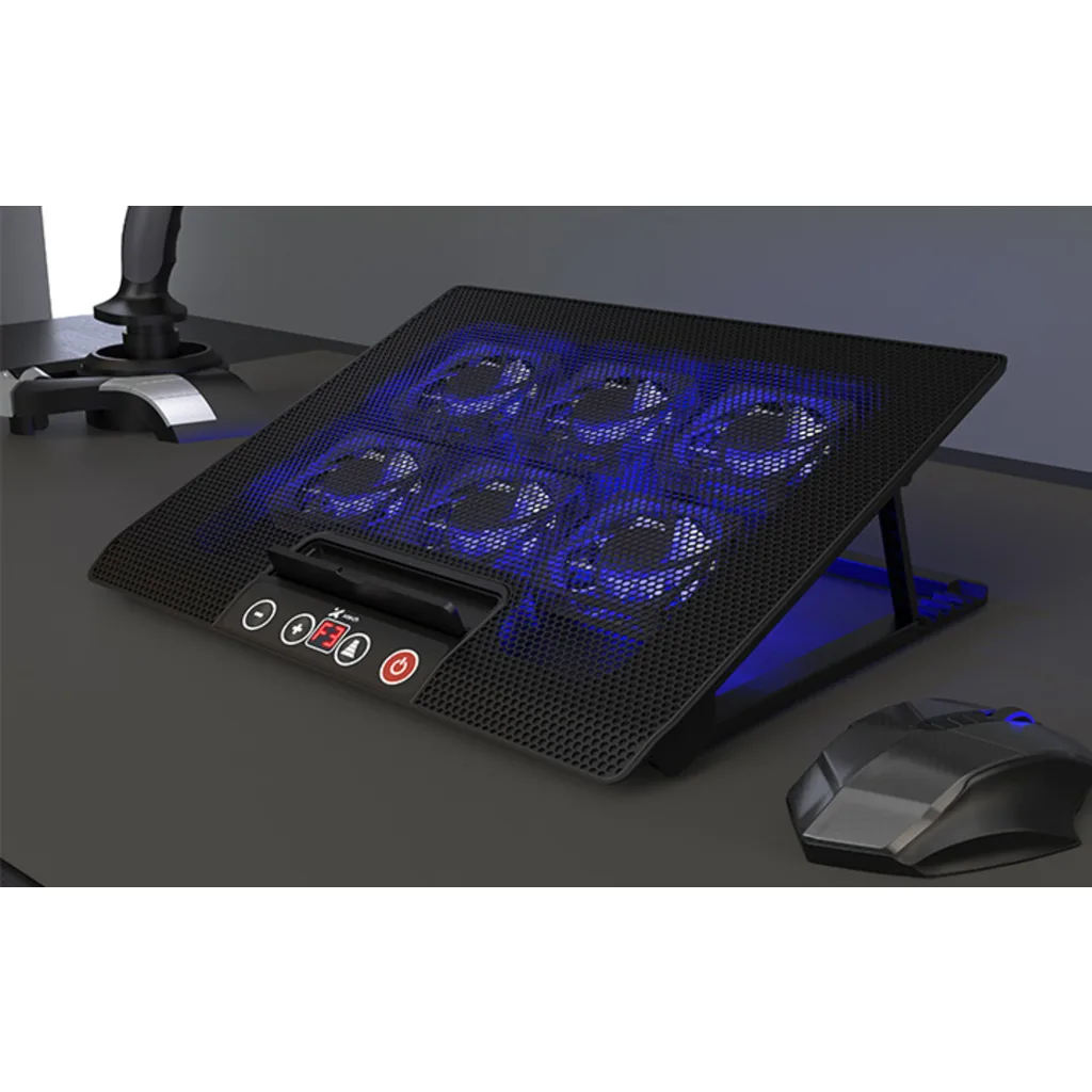 Imagen 10 de Base para Notebook Xtech  XTA-161, hasta 17" 6*FAN LED Altura ajustable 2*USB Ne