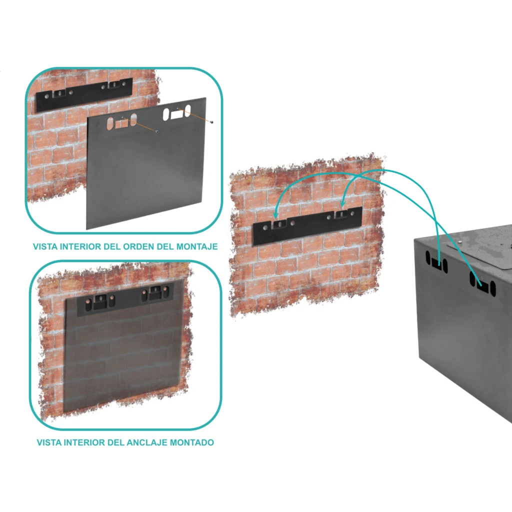 Imagen 5 de Gabinete Rack Pared Linkmade RK15-6L, 15U 60cm Fondo, Inc-2U Negro