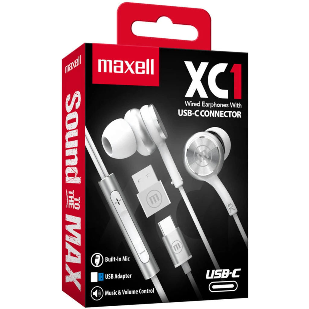 Imagen 2 de Audifonos USB-C Maxell EB-XC1 USB-C WHT