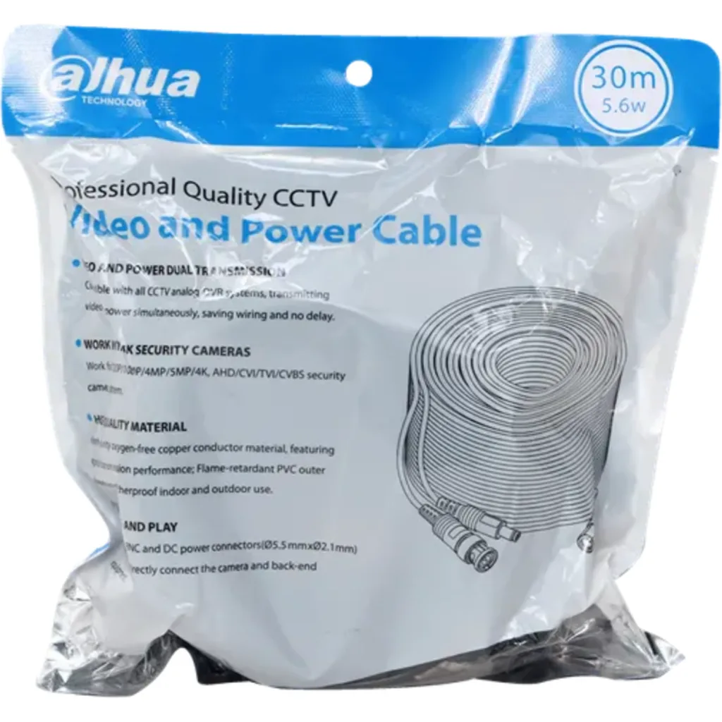 Imagen 1 de DH-PFM942I-30-5. ROLLO CABLE COAXIAL DAHUA CON AUDIO. 30 MTS.