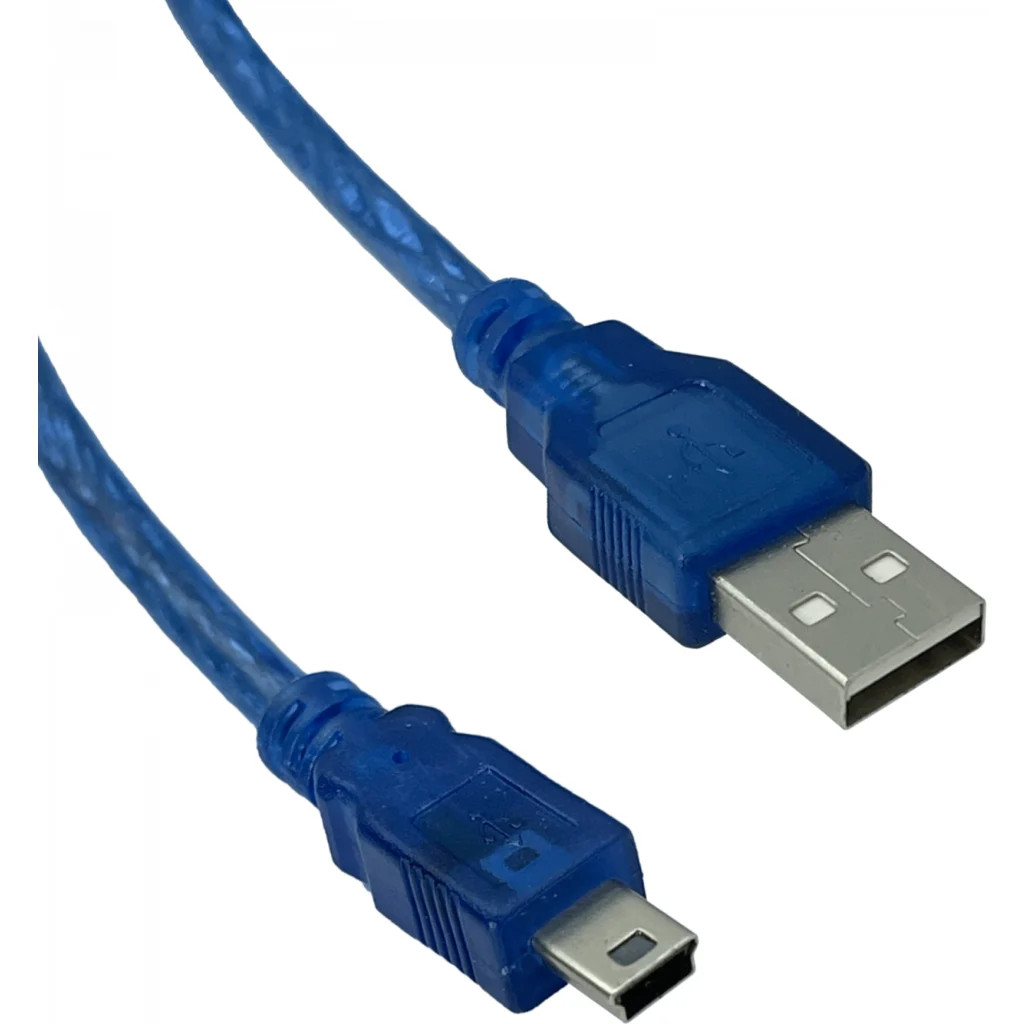 Cable USB-A a mini USB-B M/A v2.0, 5 pines con Filtro 1.8mts 