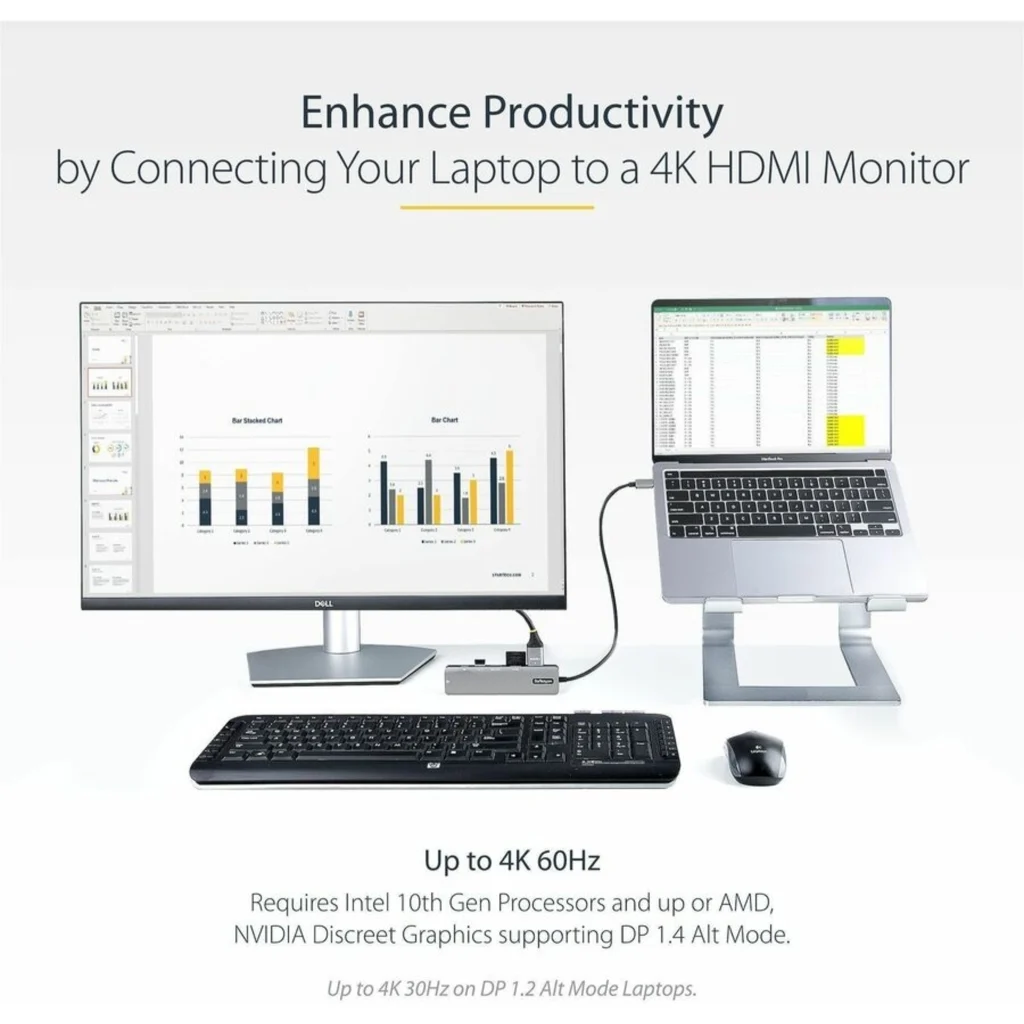 Imagen 3 de Docking Station StarTech Mini Dock USB-C a HDMI SD/mSD 2*USB3.0 LAN USB-C Gris