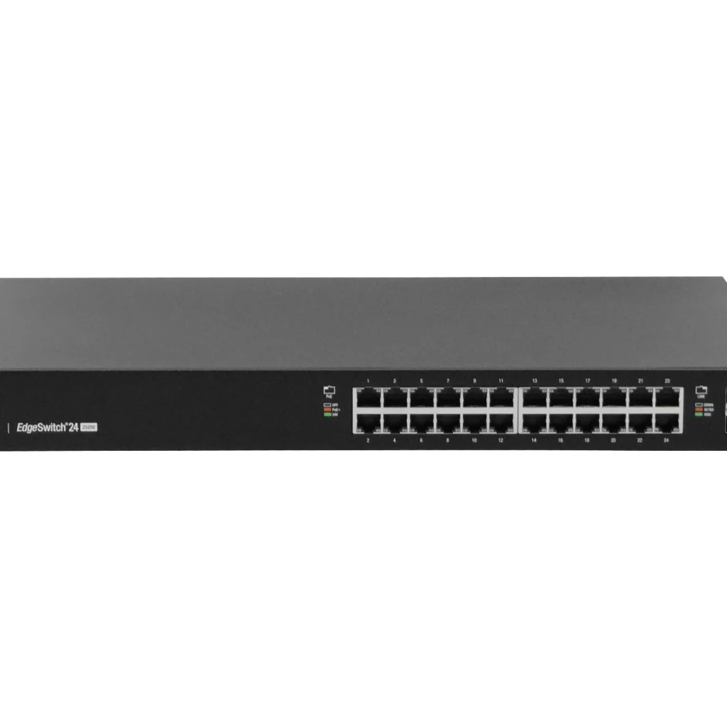 Imagen 4 de Switch Ubiquiti ES24-250W 200W-tot 24-1000-PoE24/48af/52at 2-SFP Admin-L3 DHCP
